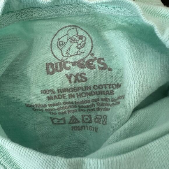 Buc-ees Texas Parrot Aqua T-shirt Bucee Beaver Truck Stop Graphic Tee - Y XS - Picture 3 of 3